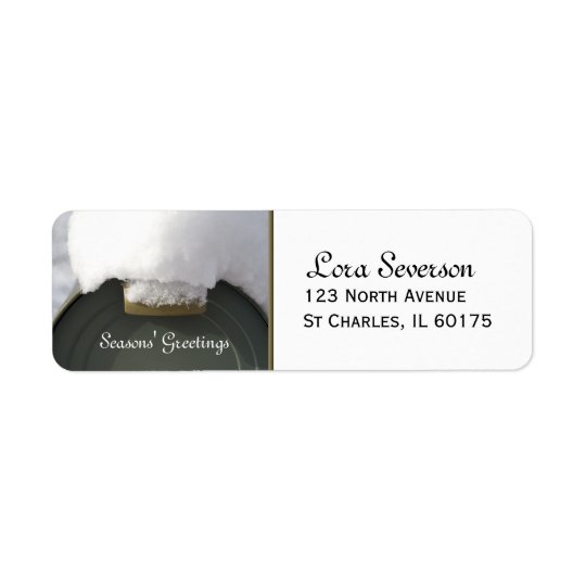 Snow Covered Mailbox Return Address Return Address Label