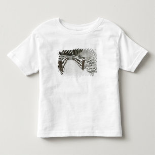 Snow-covered moon bridge, Japanese Garden Toddler T-Shirt