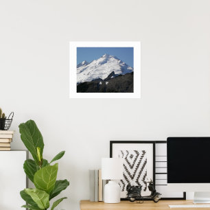 Snow Covered Mount Baker Photographic Poster