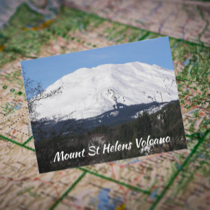 Snow Covered Mount St Helens Travel Postcard