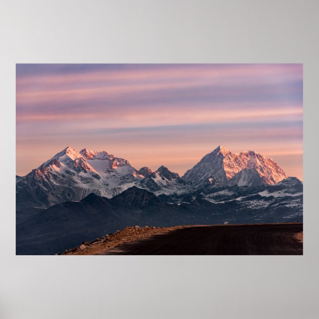 SNOW COVERED MOUNTAIN DURING DAYTIME0 POSTER (Front)