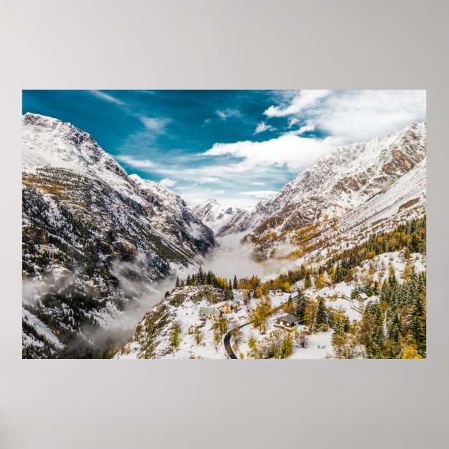 SNOW COVERED MOUNTAIN DURING DAYTIME POSTER (Front)