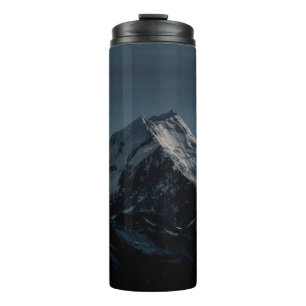 SNOW COVERED MOUNTAIN DURING NIGHTTIME THERMAL TUMBLER