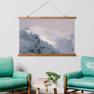 Snow covered mountain hanging tapestry