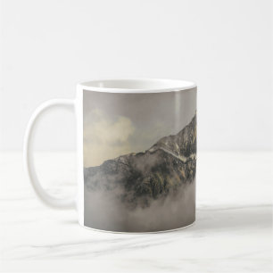 SNOW COVERED MOUNTAIN UNDER CLOUDY SKY DURING DAYT COFFEE MUG