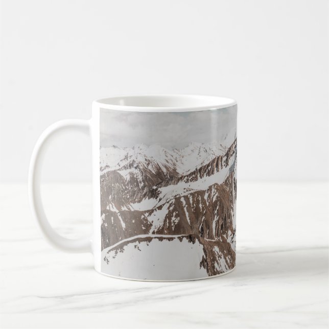 SNOW COVERED MOUNTAIN UNDER WHITE CLOUDS DURING DA COFFEE MUG (Left)