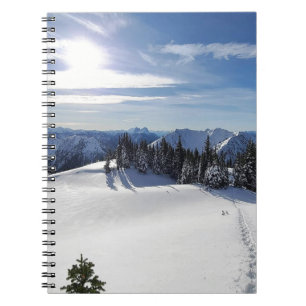 Snow Covered Mountains and Evergreens Notebook