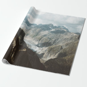 SNOW COVERED MOUNTAINS DURING DAYTIME WRAPPING PAPER
