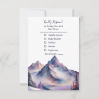 Snow covered mountains landscape wedding
