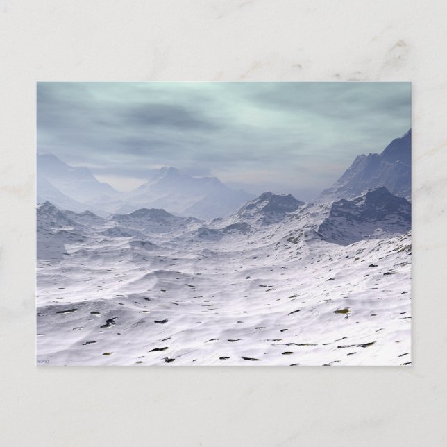 Snow Covered Mountains Postcard (Front)