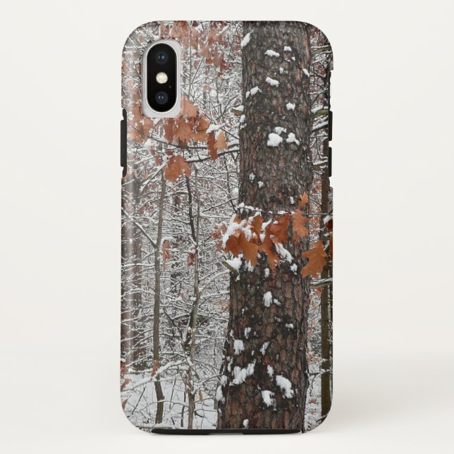 Snow Covered Oak Trees Winter Nature Photography Case-Mate iPhone Case (Back)