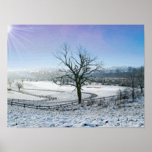 Snow Covered Ozark Hills Poster