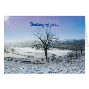 Snow Covered Ozark Hills Thinking Of You Card