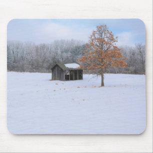 Snow Covered Paddock Mouse Pad