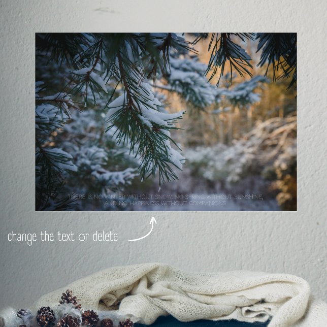 Snow-covered pine tree in the winter forest poster (Creator Uploaded)