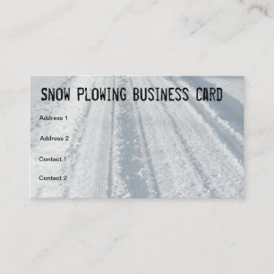 Snow Covered Road Snow Plough Business Card