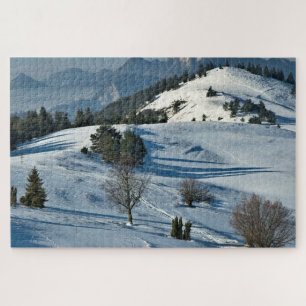 Snow Covered Scenic Mountain Jigsaw Puzzle