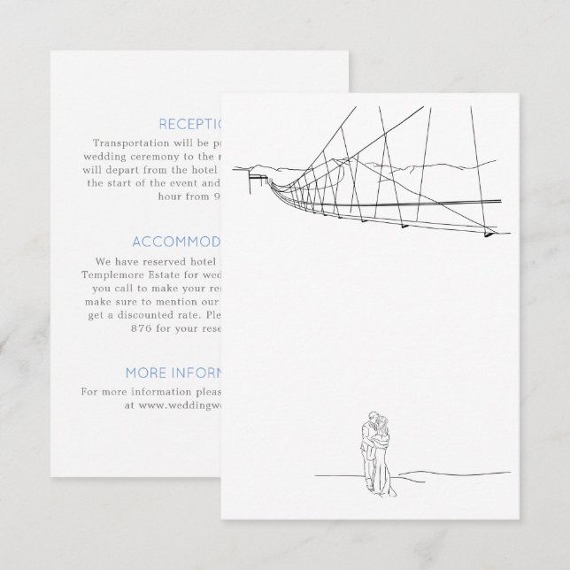 Snow Covered Ski Slopes Loving Couple In Love  Enclosure Card (Front/Back)