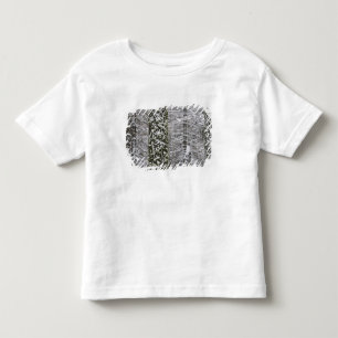 Snow covered tree trunks in Yosemite valley - Toddler T-Shirt