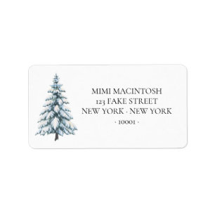 Snow Covered Tree Winter Address Labels