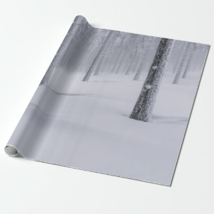 SNOW COVERED TREES DURING DAYTIME WRAPPING PAPER