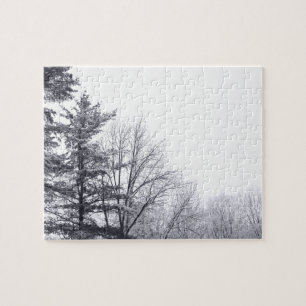 Snow-covered Trees: Horizontal Jigsaw Puzzle
