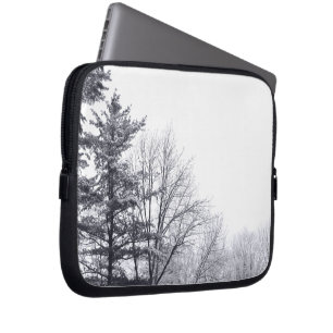 Snow-covered Trees: Horizontal Laptop Sleeve
