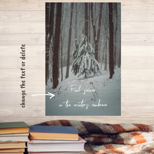Snow-covered trees in the misty winter forest poster (Creator Uploaded)