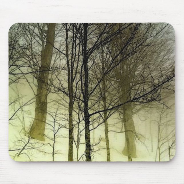 Snow Covered Trees Mouse Pad (Front)