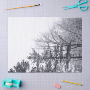 Snow-covered Trees Tissue Paper