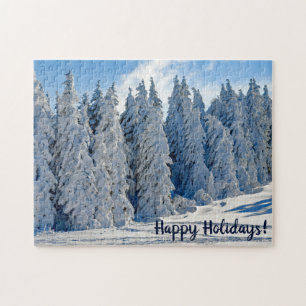Snow Covered Trees Winter Jigsaw Puzzle