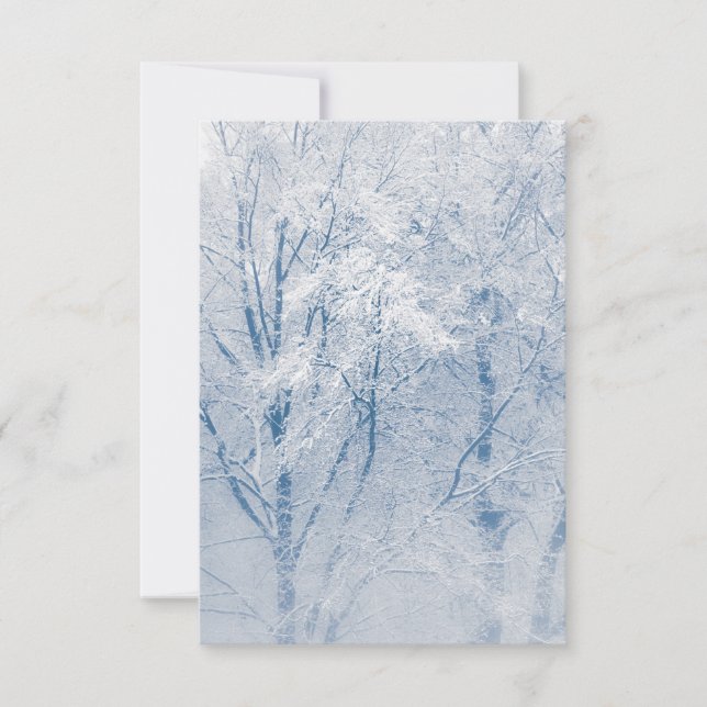 Snow-covered Trees Winter Photo Card (Front)