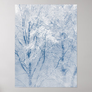 Snow-covered Trees Winter Photo Poster