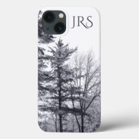 Snow-covered Trees with Monogram