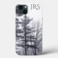 Snow-covered Trees with Monogram