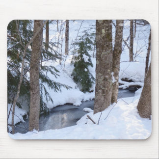 Snow Covered Woods Mouse Pad