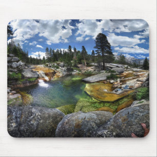 Snow Creek Waterfall Swimming Hole - Yosemite Mouse Pad