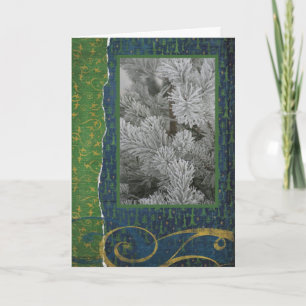 Snow Crystals Holiday Card