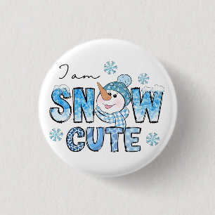 Snow Cute 3 Cm Round Badge