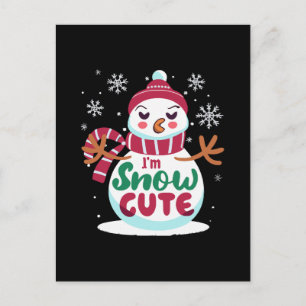 Snow Cute! Embrace the Winter Charm of Christmas Postcard