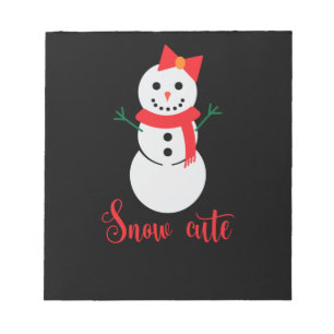 Snow Cute Snowman Christmas Notepad
