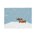 Snow Dachshund Wiener Wonderland Blanket Fleece
