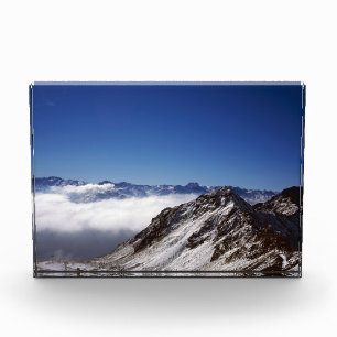 Snow Davos Switzerland Holiday Card Poster Photo Block
