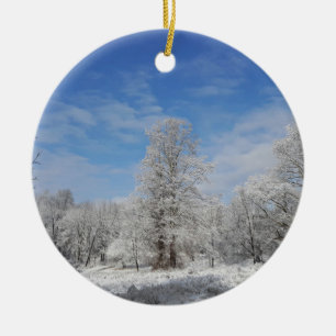 Snow Day Ceramic Ornament