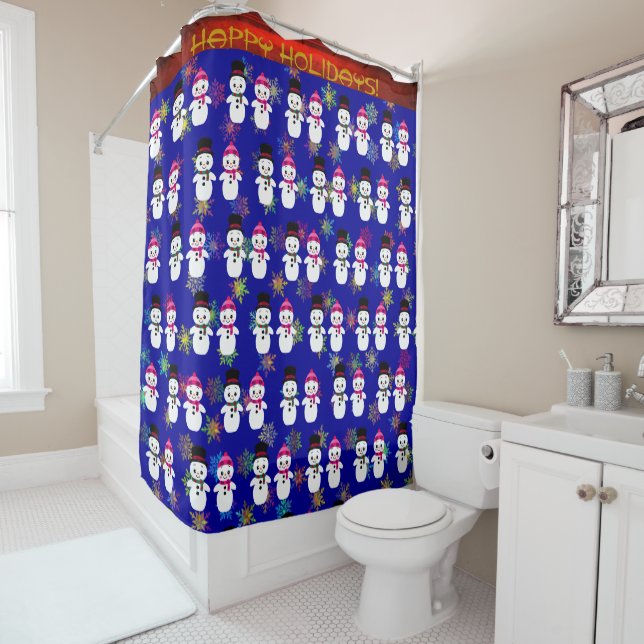 Snow Day Holiday - Shower Curtain (In Situ)