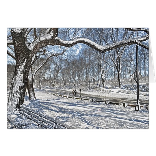 Snow Day in Central Park Card