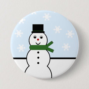 Snow Day Snowman Button