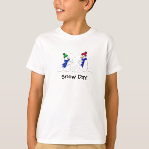 Snow Day - Snowmen Playing in the Snow T-Shirt