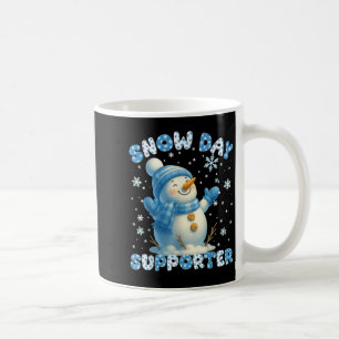 Snow Day Supporter Cute Snowman Snowflake Christma Coffee Mug