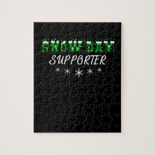 Snow Day Supporter Merry Christmas Jigsaw Puzzle